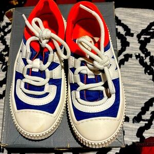 Marc Jacob’s blue/wht/orange sneakers newly condition ! Worn once.